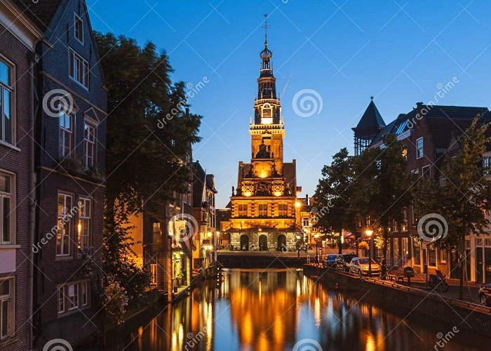 Dutch Cheesemuseum Canal in Alkmaar Netherlands at Dusk Stock Photo - Image of ... photo