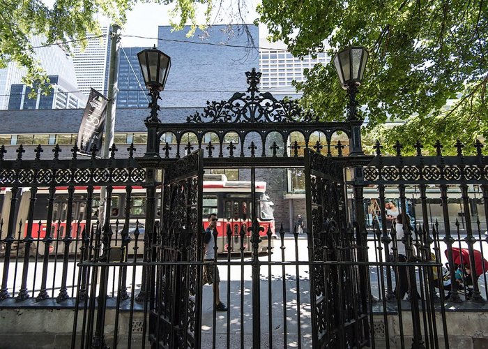 Osgoode Hall The history of the cast iron fence with a kissing gate at Osgoode ... photo