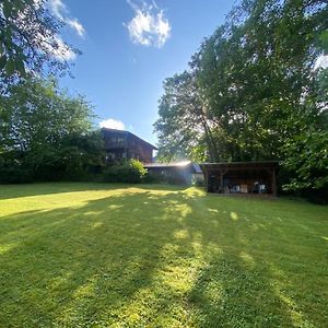 Villa Traumhaus aus Holz auf 2200qm Grundstück im Grünen Schalkenbach Exterior photo