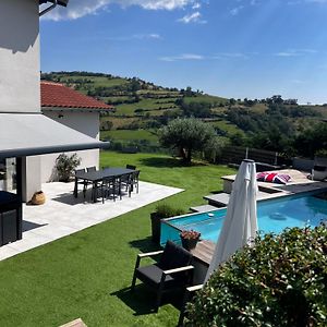 Villa Maison Et Piscine Chauffee, Vue Monts Du Lyonnais Brullioles Exterior photo