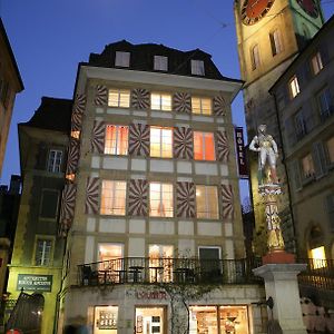 Le Cafe-Hotel De L'Aubier Neuenburg Exterior photo